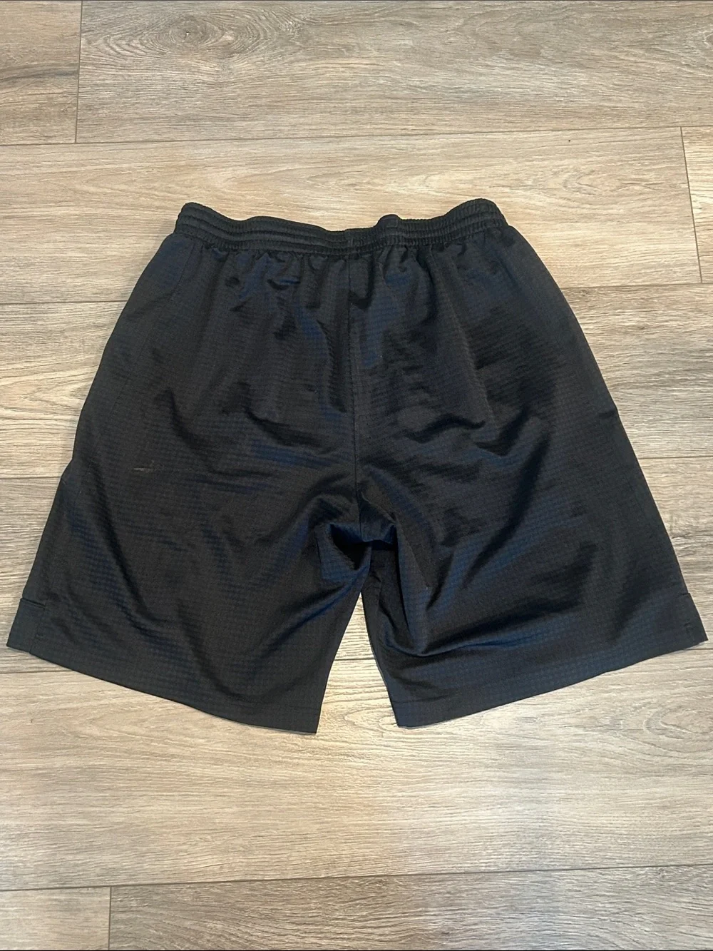 Nike Men’s Black Athletic Shorts with Neon Yellow Drawstring Size Large